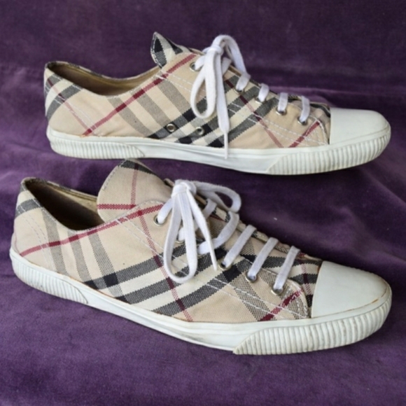 Burberry Shoes - BURBERRY Nova Check Plaid Sneakers size 38